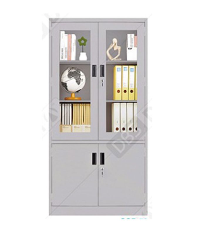 Full Height Semi Swing Glass Door (Upper) Cupboard c/w 3 Shelves