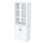 Wooden Frame Swinging Glass Door High Cabinet
